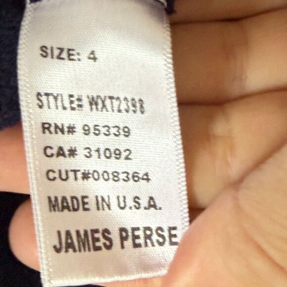 James Perse Navy Zip-Up Hoodie Size 4 With Pockets & Hood Supima & Modal Blend M - Picture 8 of 8